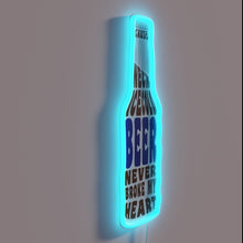 Charger l&#39;image dans la galerie, Vintage beer inspired neon sign with heartbreak humor and charm
