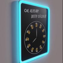 Charger l&#39;image dans la galerie, Customizable beer-themed neon sign with colorful RGB glow effects available.