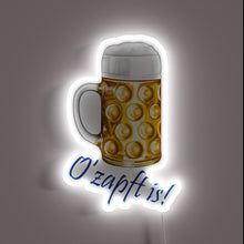 Charger l&#39;image dans la galerie, Brewery neon sign in bright RGB colors says Beer O Zapft