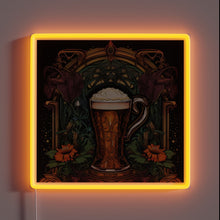 Charger l&#39;image dans la galerie, Vibrant RGB neon beer sign with Art Nouveau Oktoberfest flair