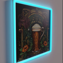 Charger l&#39;image dans la galerie, Traditional German beer-themed Art Nouveau style LED neon illuminated sign.