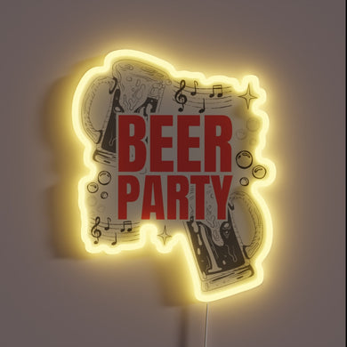 Neon beer party decoration lights up the good times ahead
