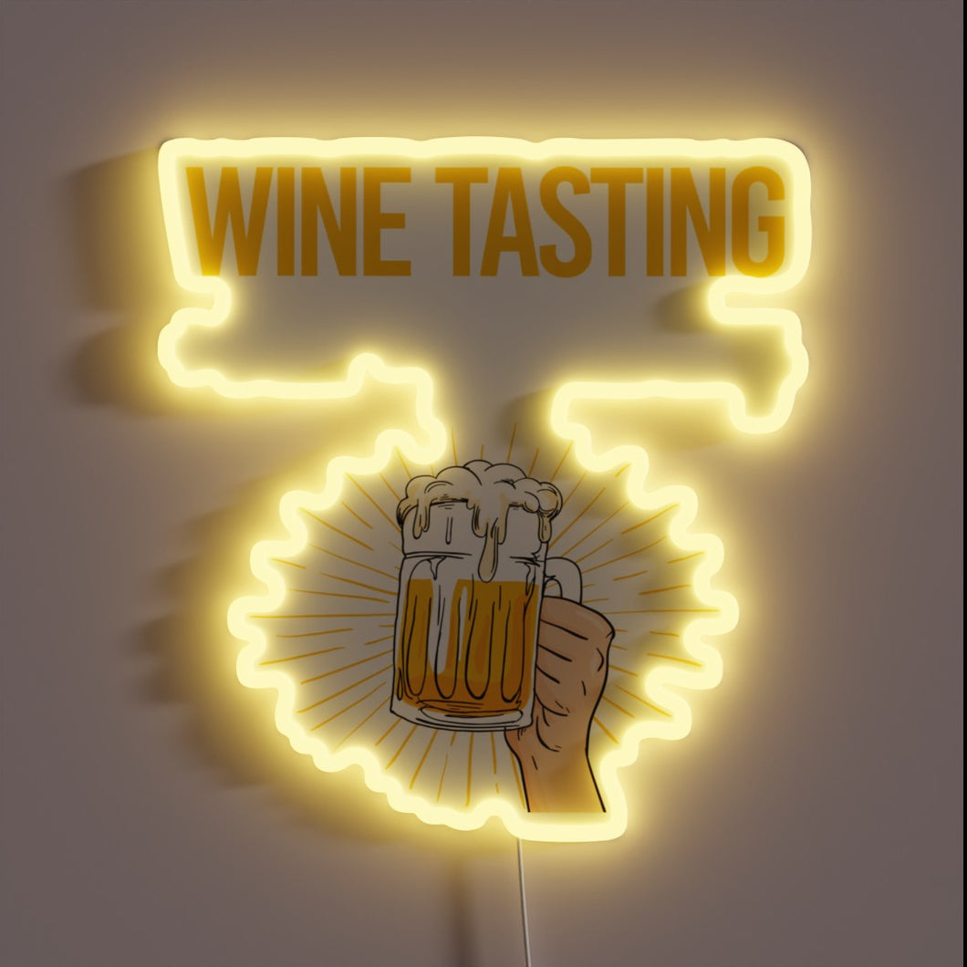 Vibrant RGB glow illuminates wine tasting nights in perfect harmony.