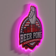 Charger l&#39;image dans la galerie, Neon champion&#39;s boast: Beer Pong title defended with pride here