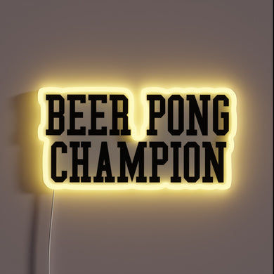 Neon illuminated beer pong table game party decoration signage