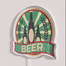 Charger l&#39;image dans la galerie, Eye-catching beer propaganda neon sign with vibrant RGB color lighting