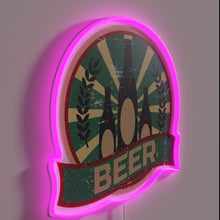 Charger l&#39;image dans la galerie, Eye-catching RGB neon sign featuring bold beer propaganda artwork design.