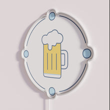 Charger l&#39;image dans la galerie, Vibrant Color Changing Neon Beer Sign for Pub Bar Decor