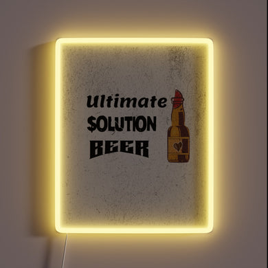 Neon beer logo illuminates your space with vibrant colored glow.
