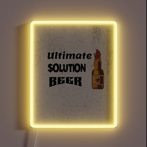 Neon beer logo illuminates your space with vibrant colored glow.