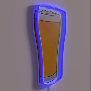 Neon Beer Sign with Color-Changing RGB LED Display Lighting