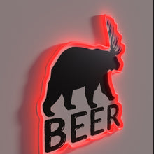 Charger l&#39;image dans la galerie, Colorful LED beer bar sign with vibrant RGB neon lighting