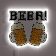 Charger l&#39;image dans la galerie, Fun glowing bar decoration for beer enthusiasts with bold style.