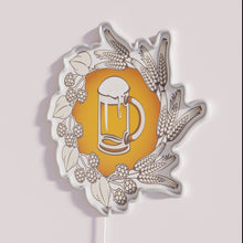 Charger l&#39;image dans la galerie, Vibrant Neon Beer Sign in Color-Changing RGB Lighting Effects Style