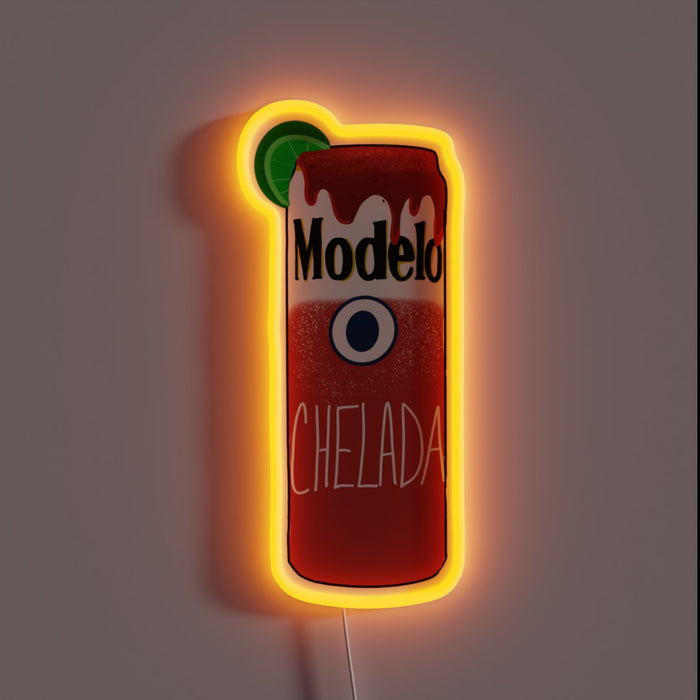 Neon Beer Sign with RGB Color Changing Functionality Installed