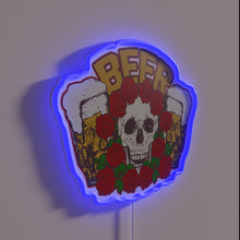 Charger l&#39;image dans la galerie, Neon beer skull logo decor for any craft brewery bar.