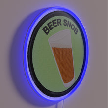 Charger l&#39;image dans la galerie, Beer connoisseur&#39;s badge of honor in vibrant RGB neon lighting.