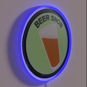Beer connoisseur's badge of honor in vibrant RGB neon lighting.