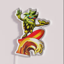 Charger l&#39;image dans la galerie, Neon beer surfer decorative bar pub sign in vibrant colors