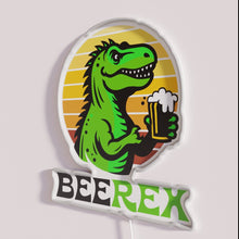 Charger l&#39;image dans la galerie, Neon Beer Sign T Rex Drinking A Cold Beer Nightlight Gift