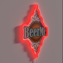 Charger l&#39;image dans la galerie, Customizable BeerMe RGB neon sign with interchangeable drink bottle designs.