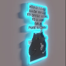 Charger l&#39;image dans la galerie, Vibrant RGB neon quote series featuring mystical feline mysticism wisdom