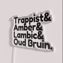 Charger l&#39;image dans la galerie, RGB Neon Sign with Iconic Belgian Beer Types Labels Displayed
