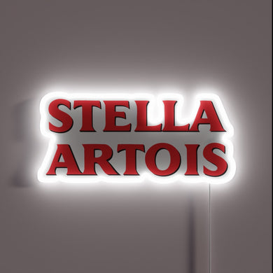 Belgium's finest beer logo in vibrant RGB neon light artwork