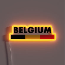 Charger l&#39;image dans la galerie, Belgium Flag Iconic Design LED Light Sign for Room Decoration