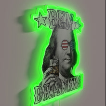 Charger l&#39;image dans la galerie, Benjamin Franklin&#39;s witty phrase on a colorful 4th of July neon.