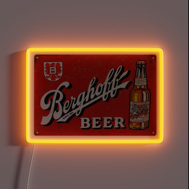 Vibrant Neon Distressed Sign Adorns Barrooms with Classic Brand Heritage.
