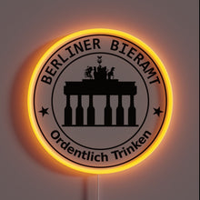 Charger l&#39;image dans la galerie, Neon Sign with Berliner Beer in Bold Black Font WRGB