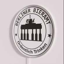 Charger l&#39;image dans la galerie, Vintage Berliner Bieramt Ordentlich Trinken logo neon bar decor sign