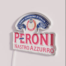 Charger l&#39;image dans la galerie, Retro Italian Peroni Beer Bar Sign with Vibrant Neon Accents