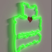 Charger l&#39;image dans la galerie, Shining tribute to unbreakable friendships with colorful neon light artwork