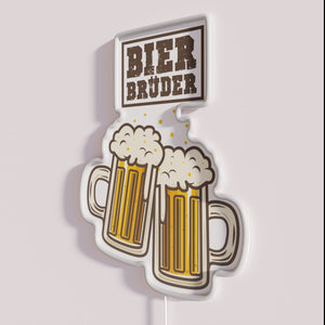 RGB Neon Beer Brother Sign Decoration Illuminated Bar Pub Signage