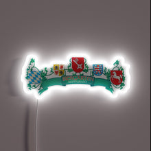 Charger l&#39;image dans la galerie, Vibrant RGB LED neon sign for German-themed biergarten restaurants outside.