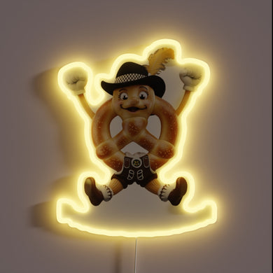 Eye-catching Biergarten RGB neon sign with vibrant colorful lighting accents