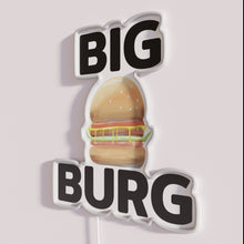 Charger l&#39;image dans la galerie, Vibrant LED Neon Sign Artwork Featuring Semi Realistic Style Burger Design