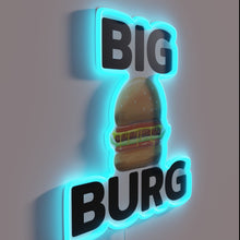 Charger l&#39;image dans la galerie, Big Burg Burger Semi-Realistic Style RGB Neon Sign Illumination Artwork