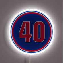 Charger l&#39;image dans la galerie, Vintage Detroit Piston&#39;s Bill Laimbeer #40 Authentic RGB Neon Sign