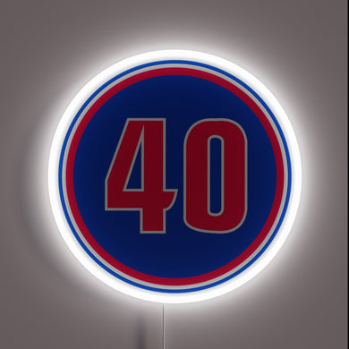 Vintage Detroit Piston's Bill Laimbeer #40 Authentic RGB Neon Sign