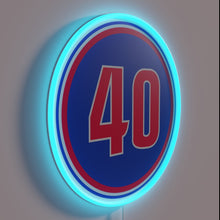 Charger l&#39;image dans la galerie, Vintage NBA Jersey Number 40 Inspired Detroit Pistons Neon Sign