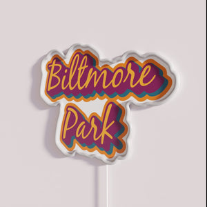 Vibrant RGB neon sign adds style to Biltmore Park Asheville area