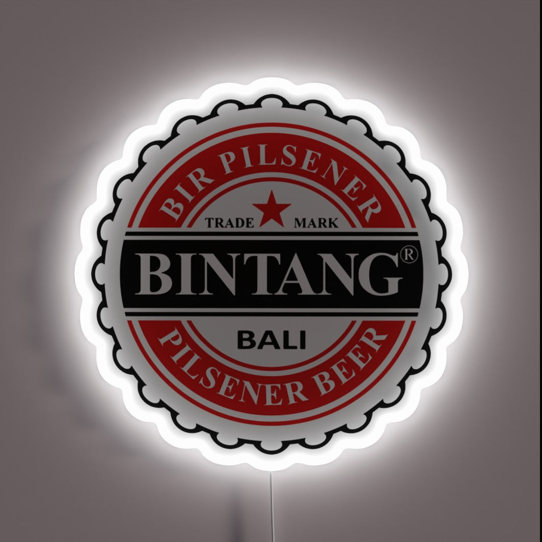 Authentic Indonesian Bintang Beer Style LED Lighted Neon Sign Decoration