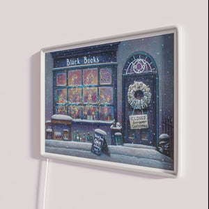 Colorful Black and White Book Designs Neon Sign for Christmas Decorations