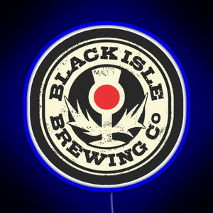 black isle brewing Merch RGB neon sign blue