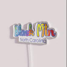 Charger l&#39;image dans la galerie, Vibrant multicolor Asheville, North Carolina-inspired RGB neon wall decor art.