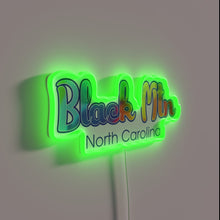 Charger l&#39;image dans la galerie, Vibrant multicolor LED neon sign featuring iconic Asheville NC skyline