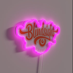 Vibrant RGB neon sign that illuminates Blinfsight Brewing company vibe.